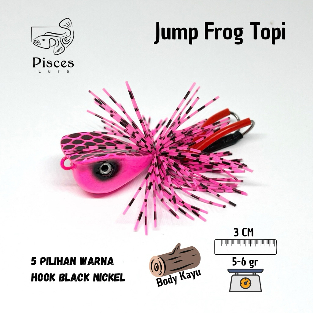 JF Jump Frog Topi Pisces Lure Umpan Casting Gabus