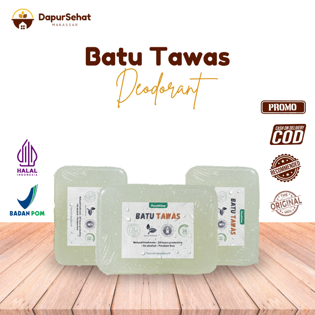 BATU DEODORAN DEODORANT CRYSTAL TAWAS SUPLIR STONE PENGHILANG BAU BADAN (TANPA KEMASAN) ready makass
