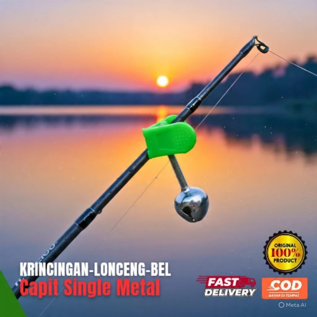 Lonceng Bel Alarm Joran Pancing Single Jepit