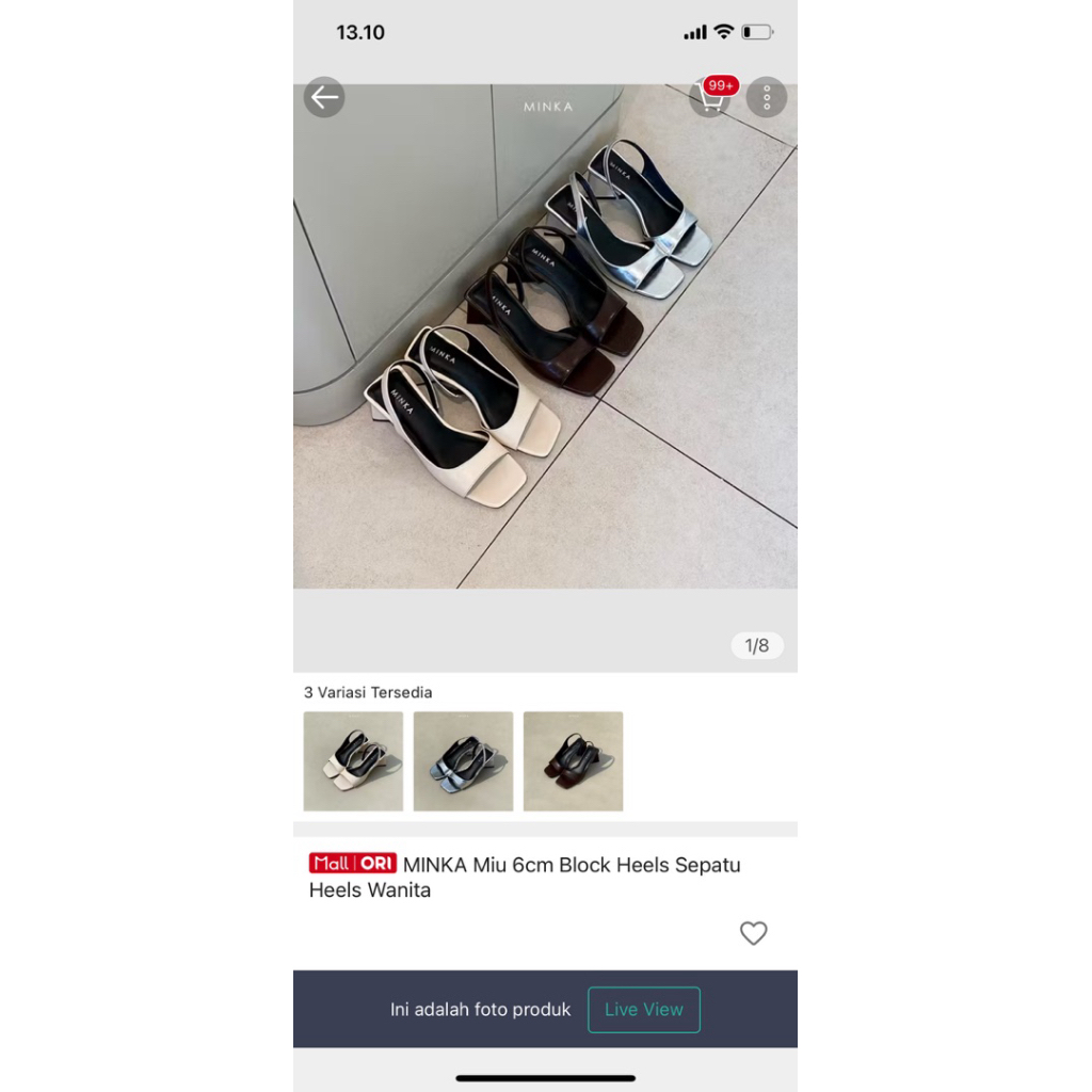 MINKA Miu 6cm Block Heels Sepatu Heels Tahu PRELOVED