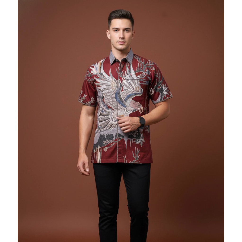 Batik Cantieq Exclusive - Wicaksana Batik Pria modern bordir smock mewah