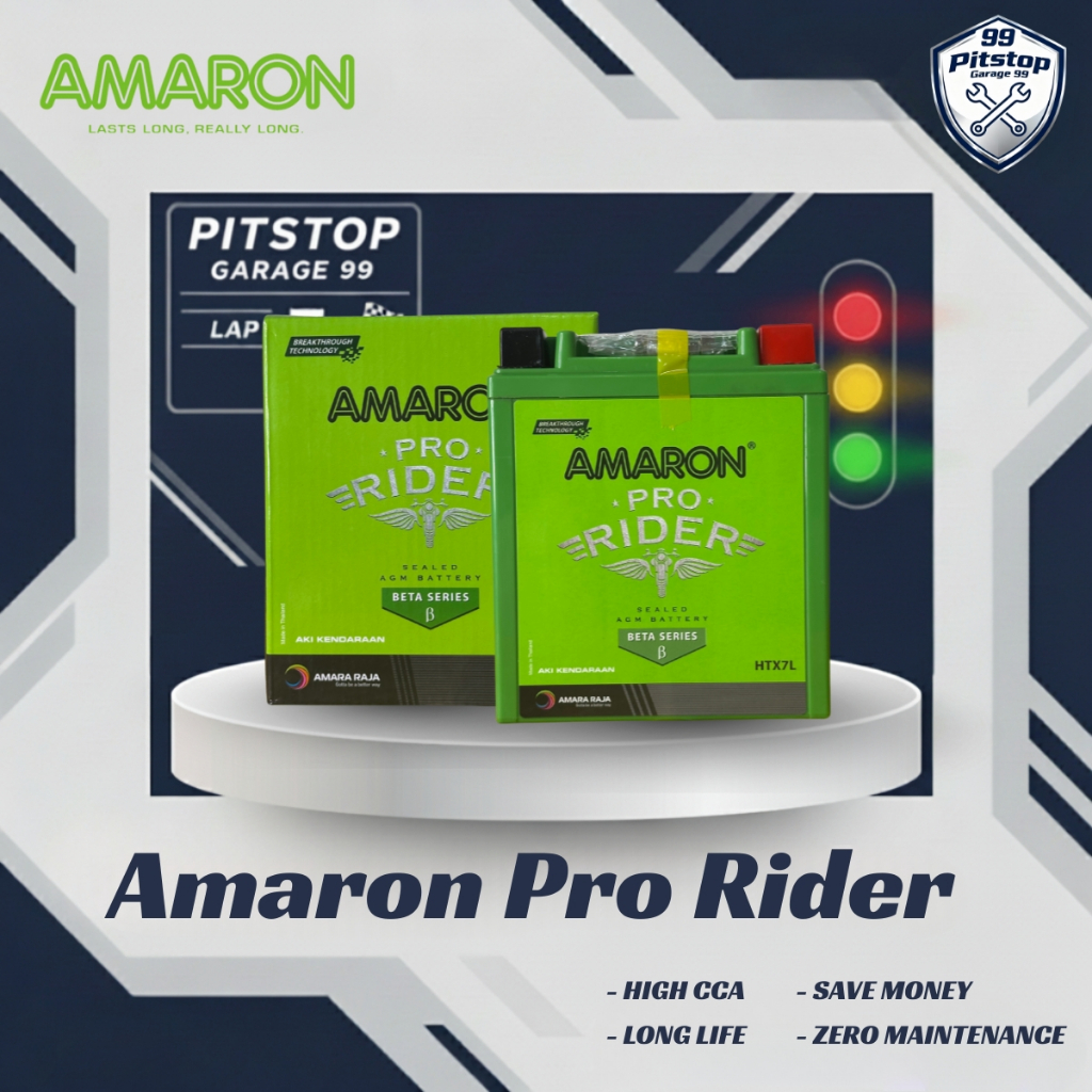 Amaron Aki Kering Motor Kawasaki KLX 250 / KLX 140R / KLX 230 HTX7L - 12V / 7Ah Aki Kering