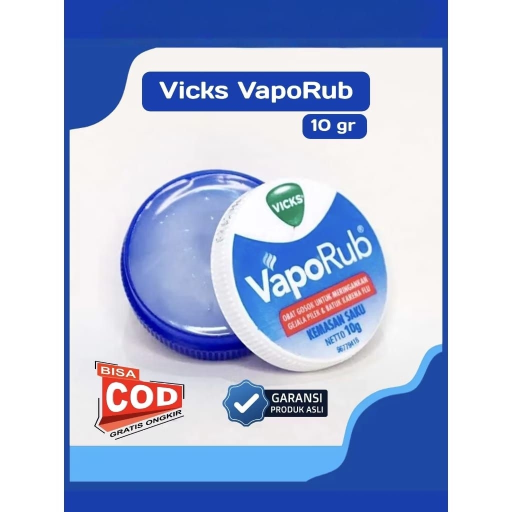 [BISA COD] VICKS Vaporub 10 Gr Untuk Flu & Batuk Anak