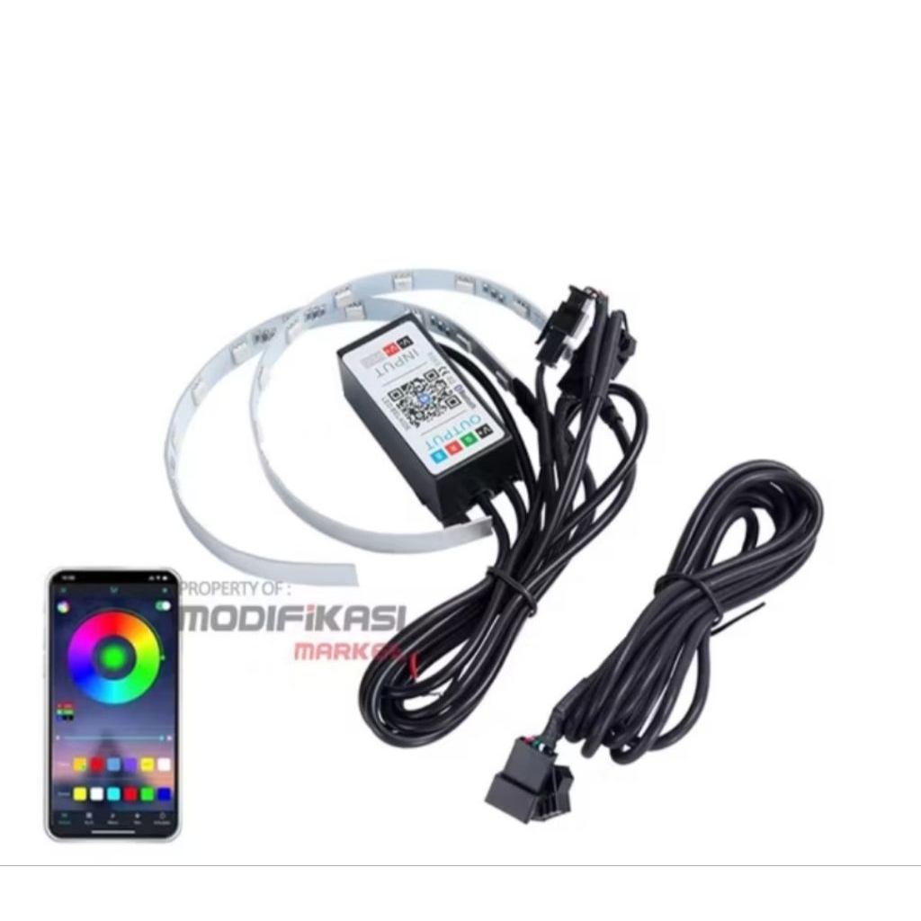 Sepasang Lampu Led Demon Eyes Devil Eyes RGB App