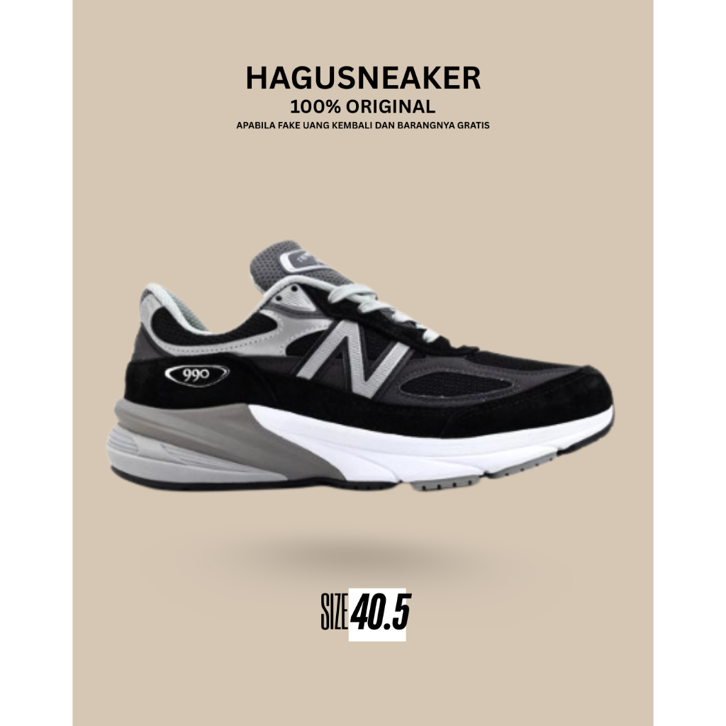 NEW BALANCE 990 USA BLACK #W990BK6 GARANSI 100%  ORIGINAL