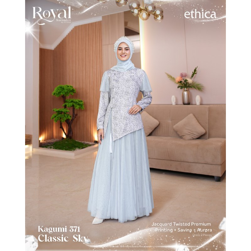 Kagumi 371 Classic Sky Gamis Dewasa Model Potongan Terbaru 2026 by Ethica