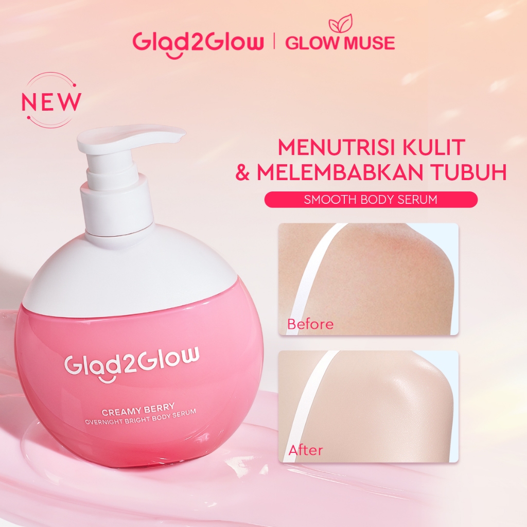 [100% ORI]Glad2Glow Creamy Berry Overnight Bright Hand Body Serum 300ml Body Lotion & G2G Tropical V