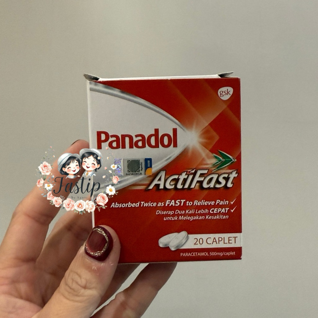 (BISA INSTANT ORIGINAL) Panadol ActiFast 500mg – Paracetamol 20 Caplet | Pereda Nyeri & Demam | Impo
