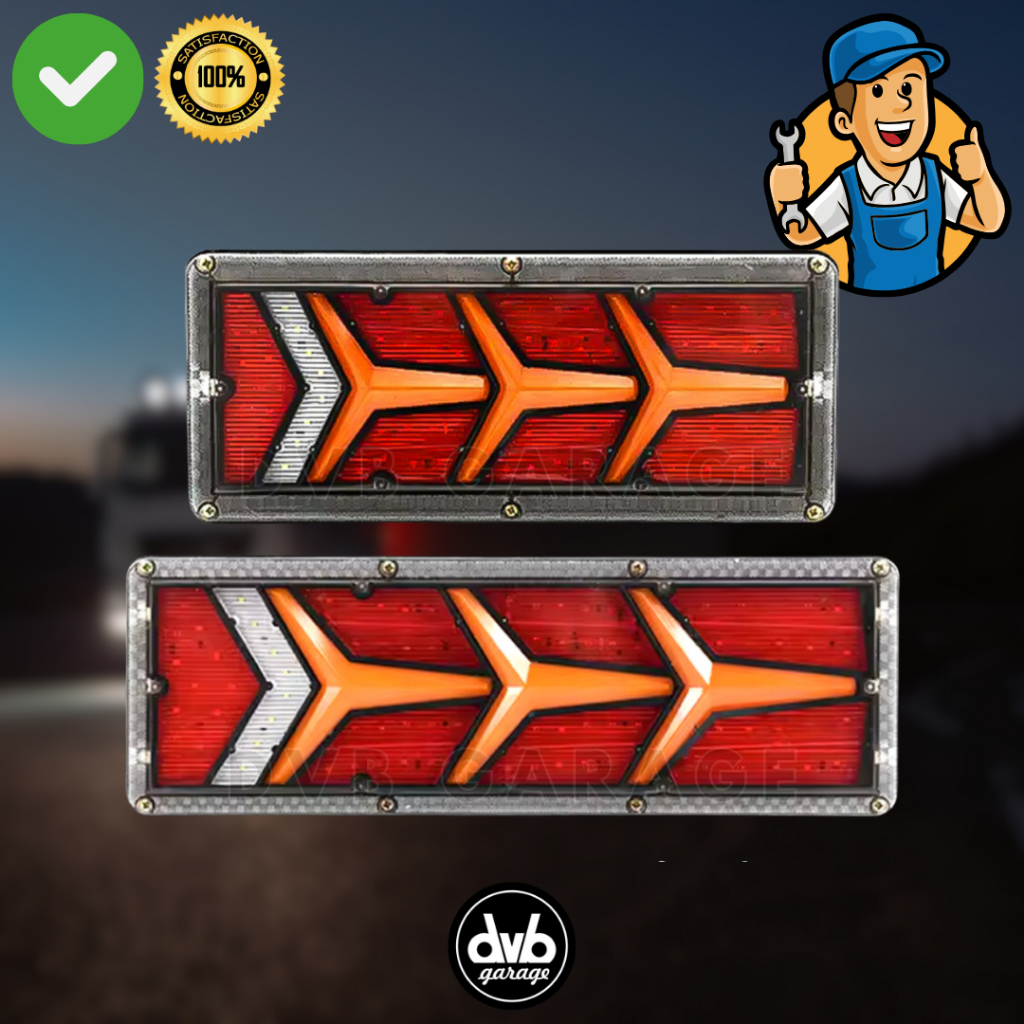 (2 PCS) STOP LAMP TRUK 24V LED VARIASI LAMPU BELAKANG MOBIL TRUCK TRONTON STOPLAMP LAMPU BELAKANG UN