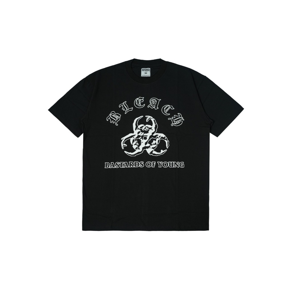 Bastards Of Young T-shirt - Bleach Biohazard Tee Black