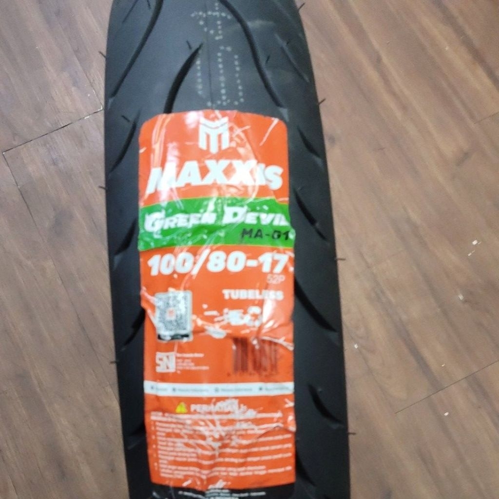 Maxxis green devil 100/80-17 tubeles