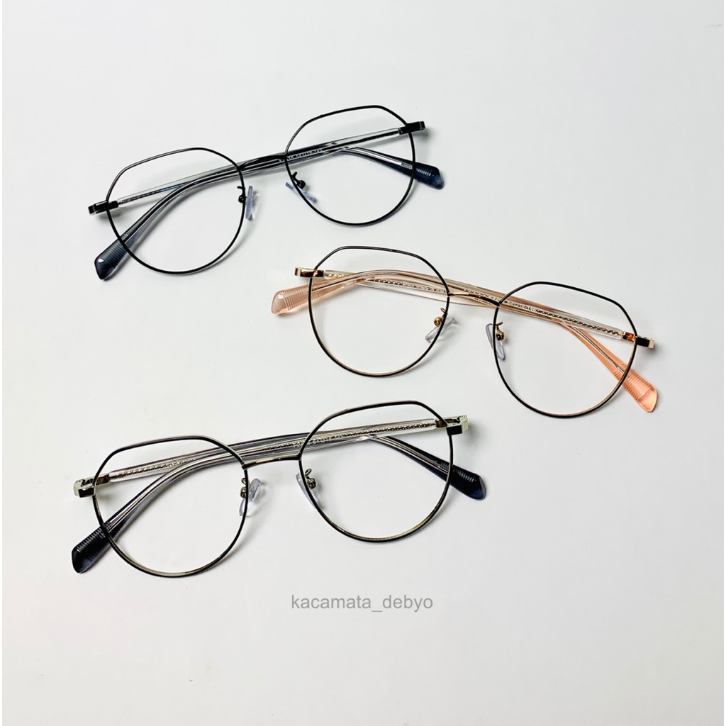 Frame F2418/Kacamata Wanita/Kacamata Minus/Frame Besi/Kacamata Besi