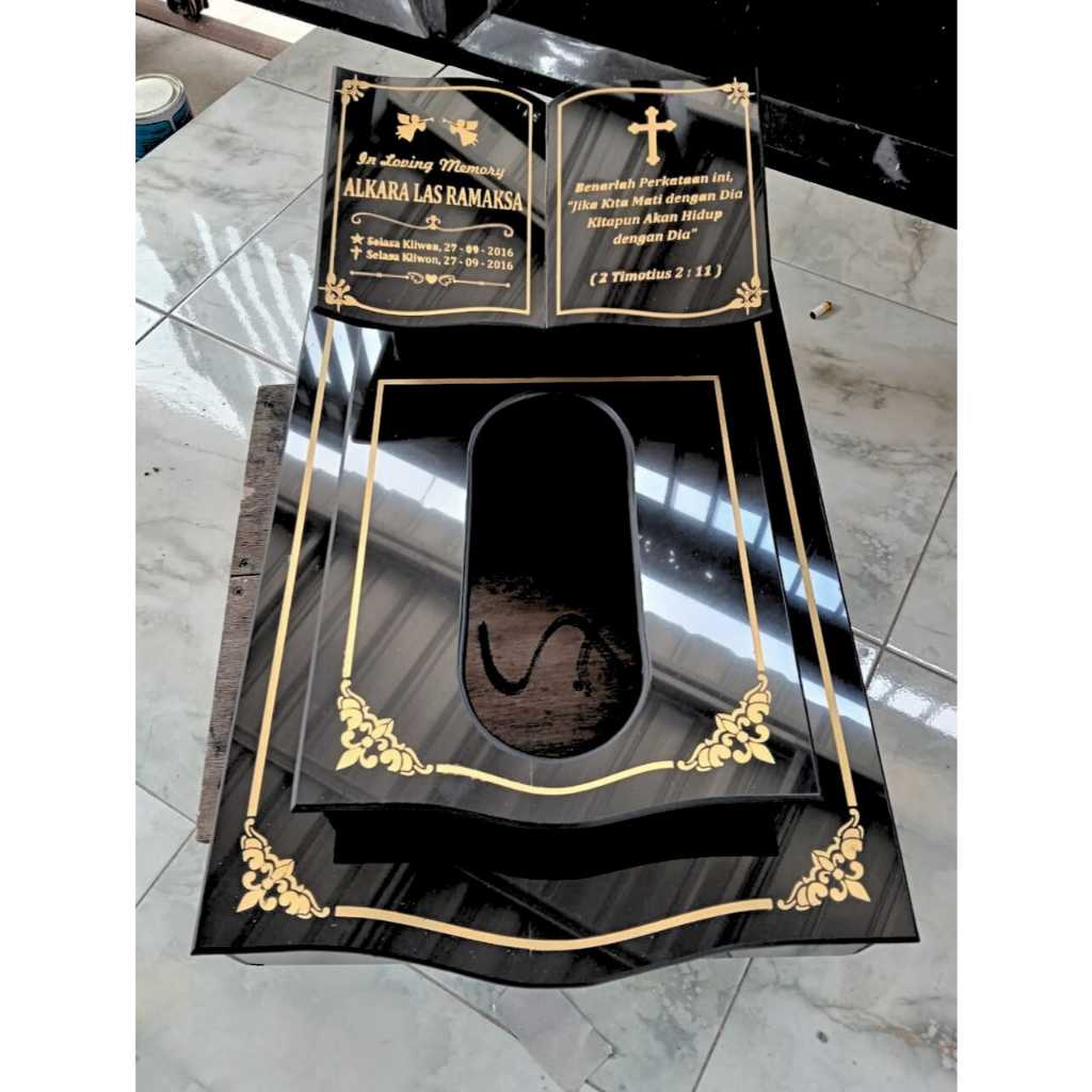 KIJING MAKAM ANAK BAYI MODEL KATOLIK FULLSET UKURAN 60X40CM
