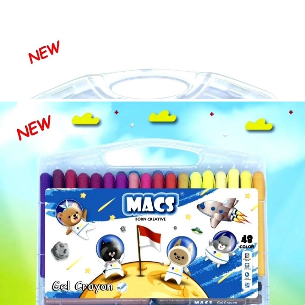 CRAYON GEL MACS 48 WARNA/GEL CRAYON MURAH