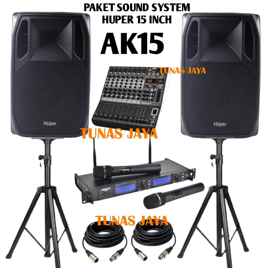 Paket Sound System Aktif Huper Ak15a Original Speaker Aktif Huper Ak15a 15inch original