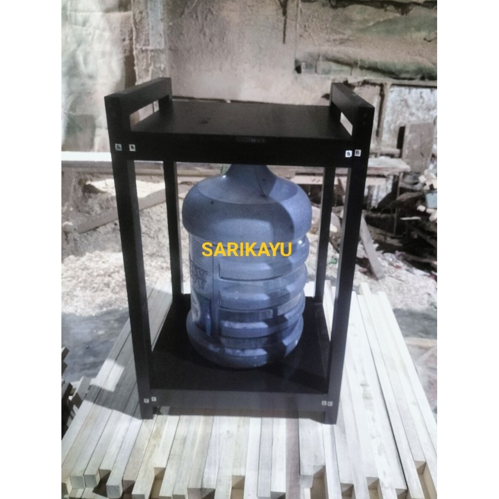 rak dispenser galon dan Magicom, rak kayu serbaguna