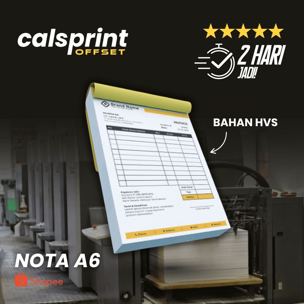 Cetak Buku Surat Jalan A6, Cetak Buku Nota Murah Ukuran A6