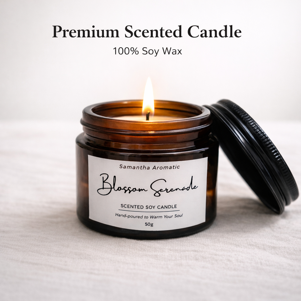 Lilin Aromaterapi Premium 50gr Scented Candle Aromaterapi 100% Soy Wax Lilin Aromaterapi Ruangan Tah