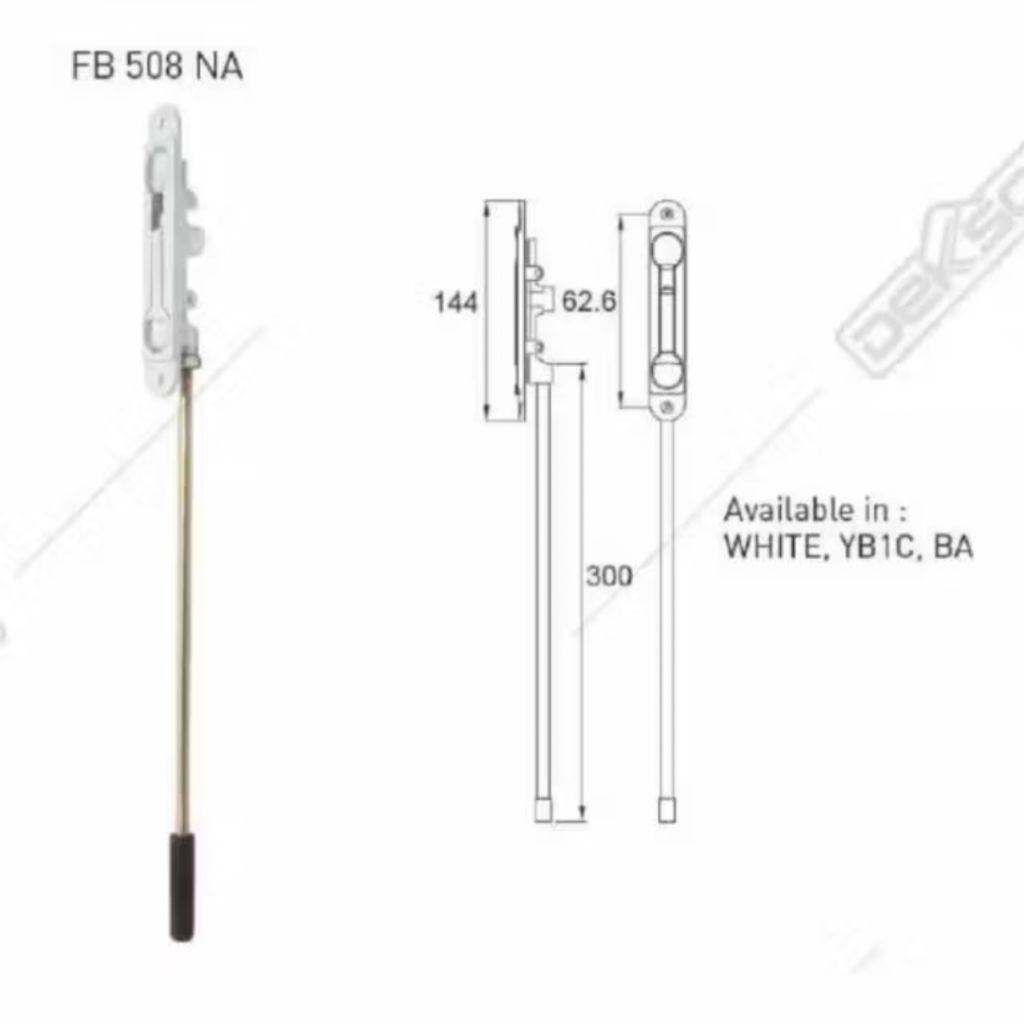 FLUSH BOLT DEKKSON 508 GRENDEL TANAM PINTU ALUMINIUM