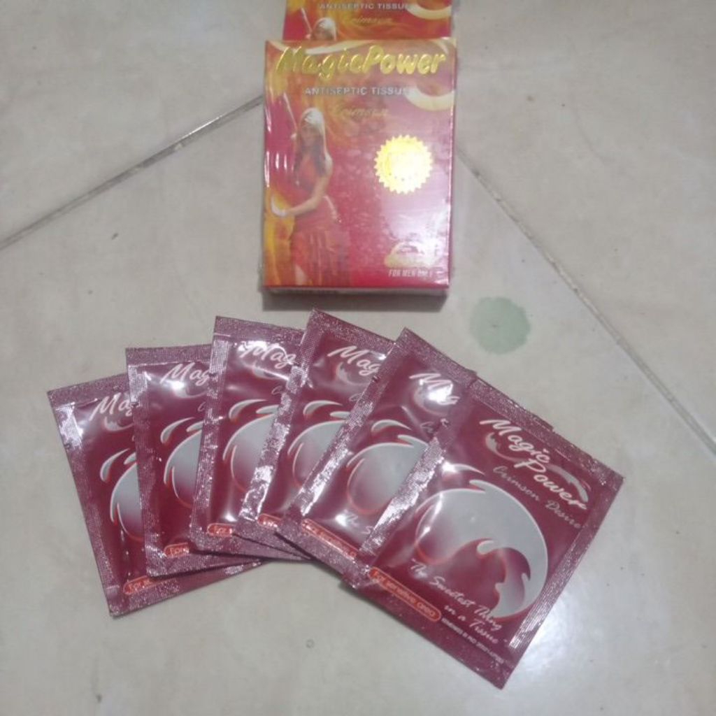 tisu magic power merah original6sct