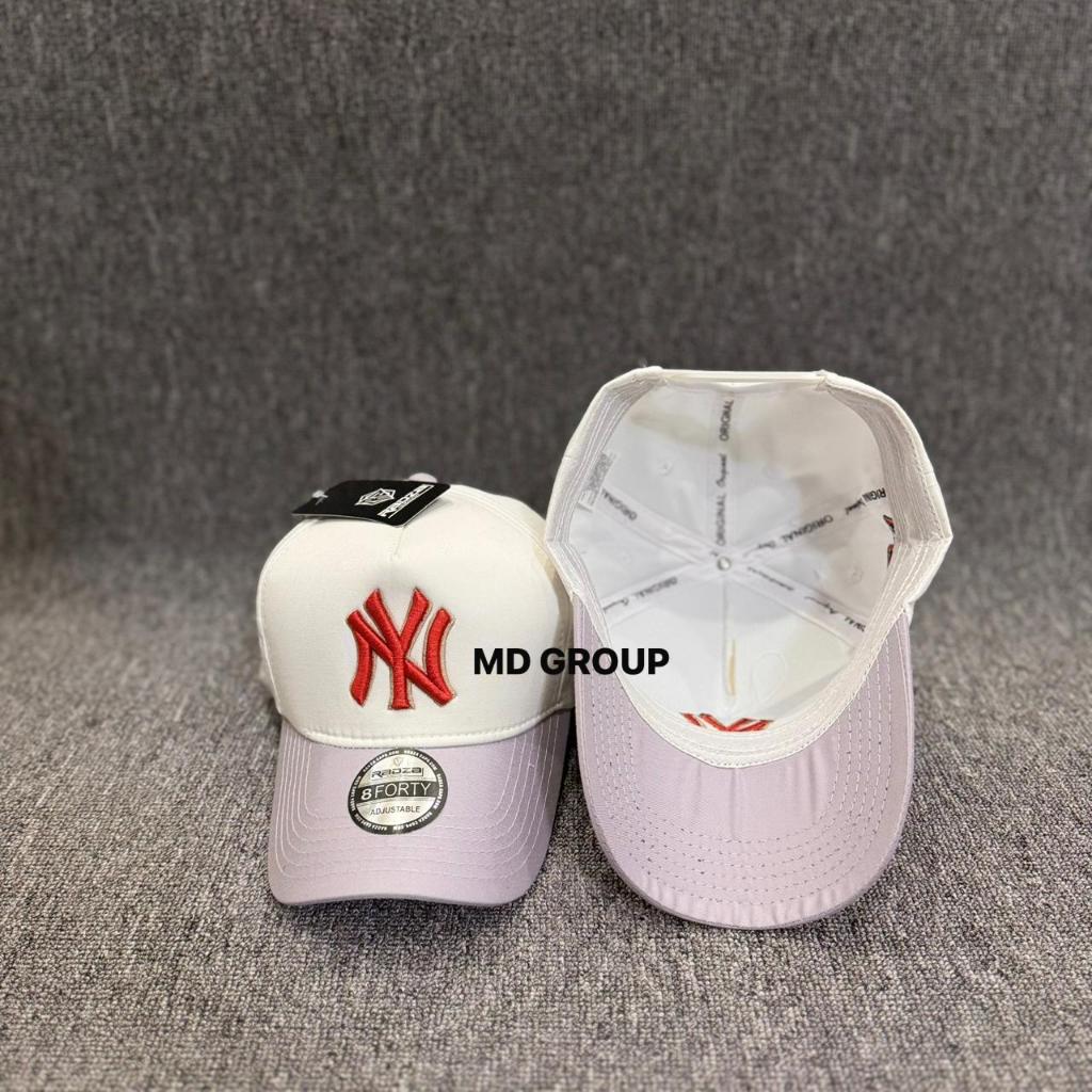 Topi Baseball Distro Pria/Wanita Kekinian Caps NY Putih Bordir Merah Terbaru COD