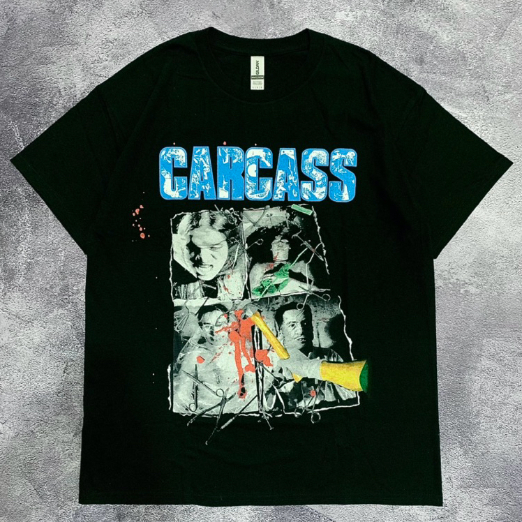 kaos pria original 100% CARCASS OFFICIAL MERCHANDISE | T-Shirt Carcass Official