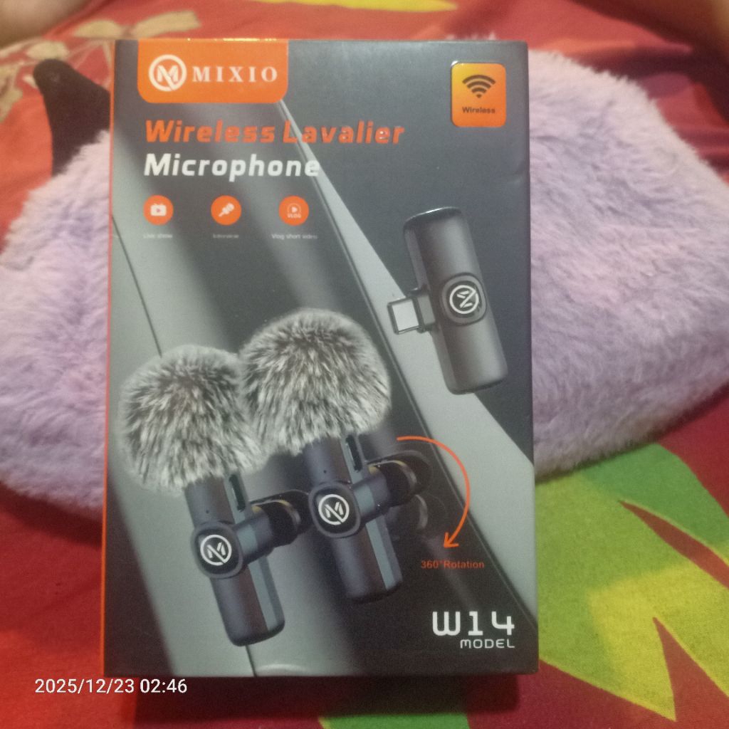 mixio w14 wireless lavalier microphone