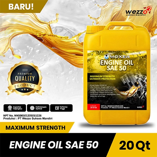 Moxer Oli Mesin SAE 50 Original – Untuk Mesin Diesel, Bensin & Genset