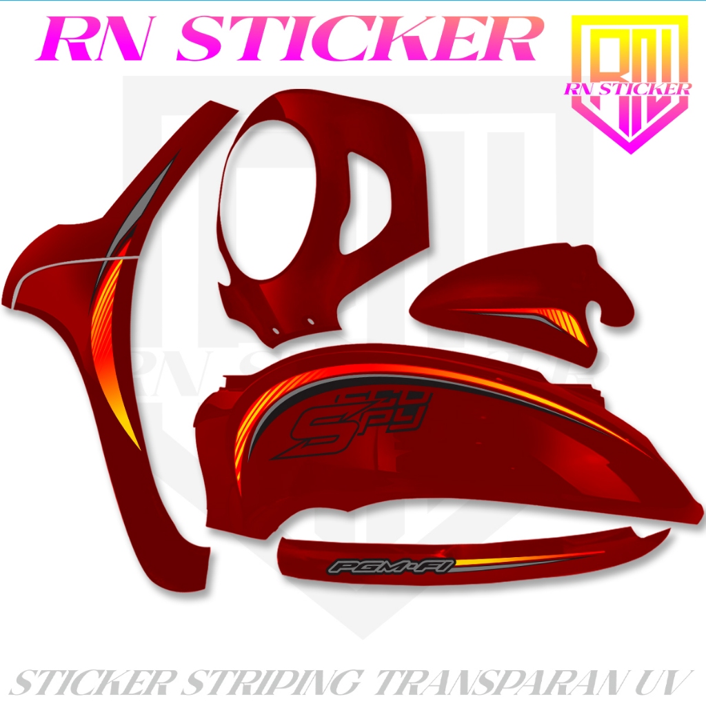 Striping Transparan Scoopy Polet Variasi Simple  Variasi Scoopy 2017 Sampai 2023