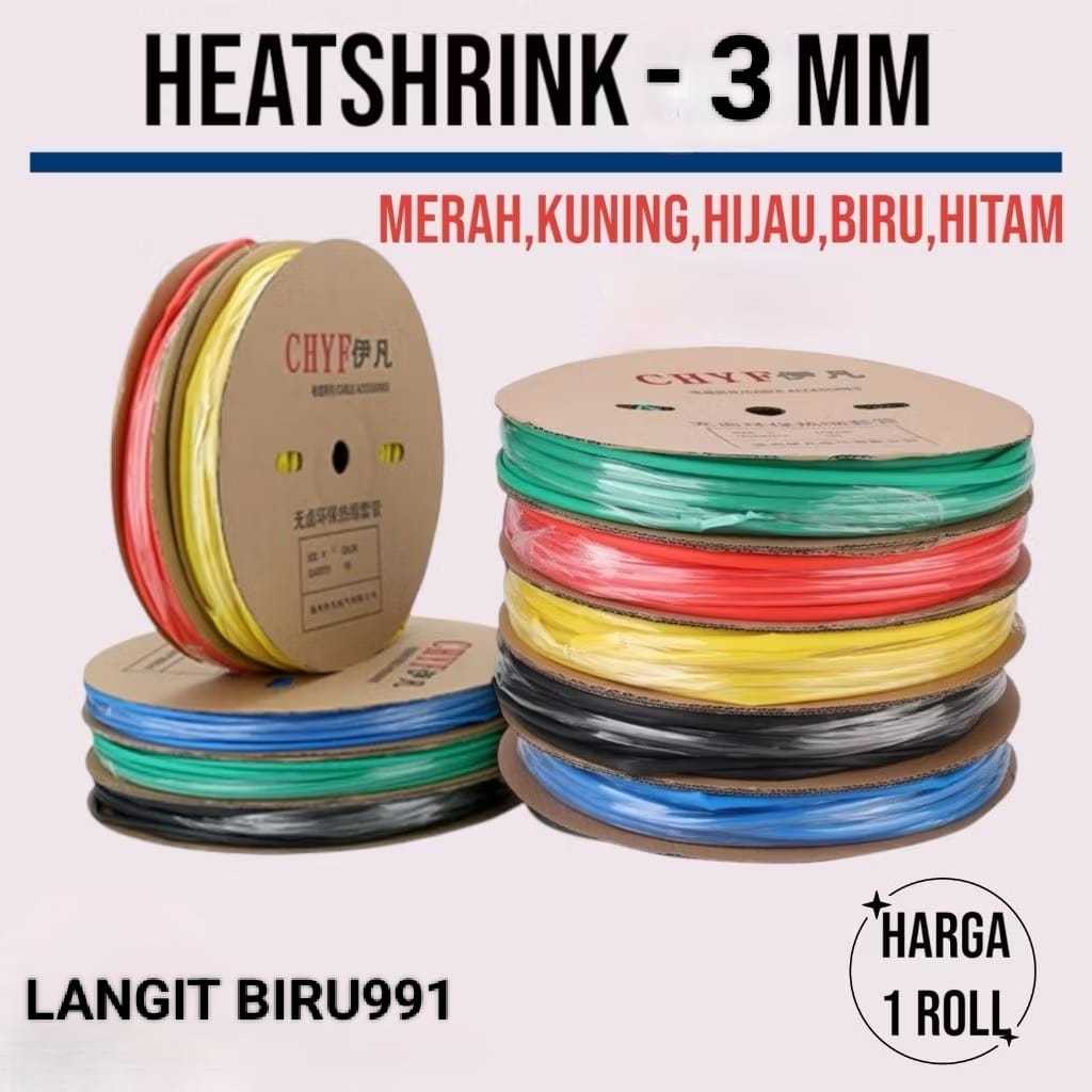 KABEL BAKAR // SELANG BAKAR // ISOLASI BAKAR UKURAN 3 MM/ warna random Selang Selongsong Kabel Bakar