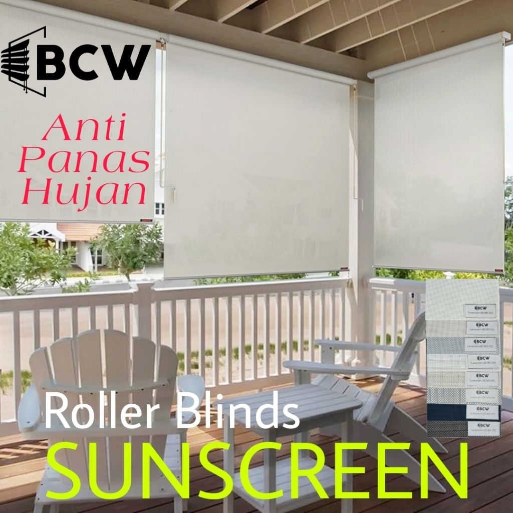 SUNSCREEN ROLLER BLIND MERK BCW HARGA PER CM