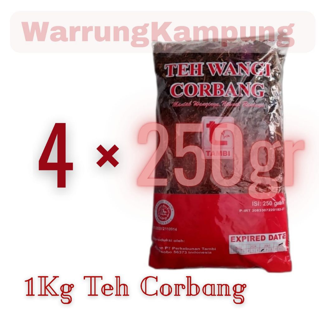 1Kg Teh Corbang (4 × 250gr) / Teh Wangi Corbang Tambi / Teh Wonosobo