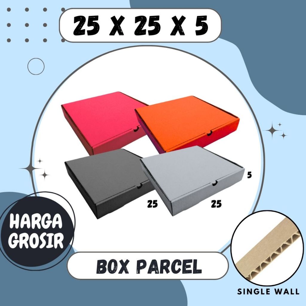 Box Kuker Isi 4 25x25x5 Box Kue Kering Ied Mubarok Parcel Lebaran Kardus/Karton/Kue Kering/hampers/i
