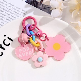 Gantungan Kunci Lucu Bunga Akrilik - Model Pink, Aksesori Tas dan Kunci Fashionable