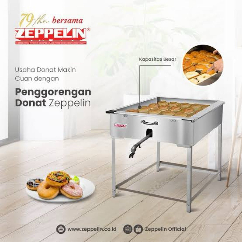 zepplin penggorengan donat gas
