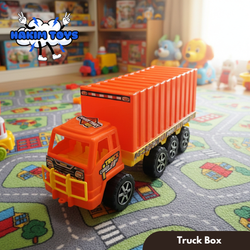 Mainan Truk Kontainer Cargo Besar Anak Orange