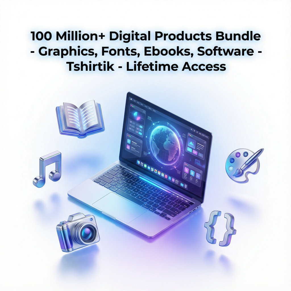 100 Juta+ Bundle Produk Digital - Grafis, Font, Ebook, Software - Tshirtik - Akses Seumur Hidup
