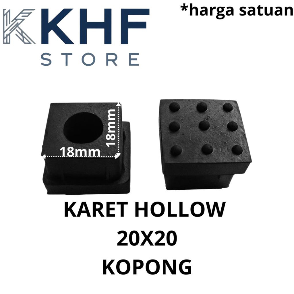 Karet Kaki Hollow 2x2/Karet Tapak Kaki/Karet Alas Kaki Meja/Kursi