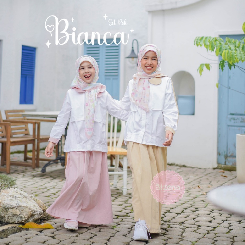 Alzena Kids Moslem - Pre Order Baju Raya Anak Muslim 2026 | Raya Series Set Rok Bianca