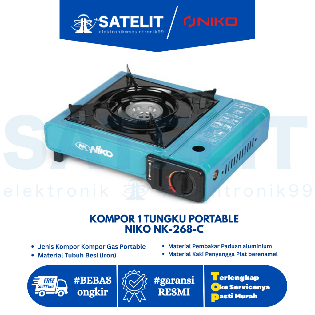 KOMPOR 1 TUNGKU PORTABLE NIKO NK-268-C