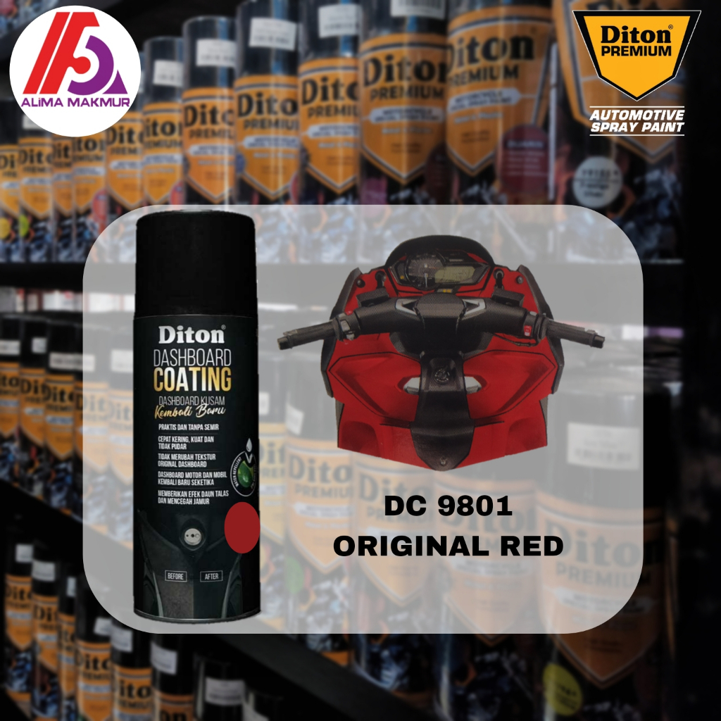 Diton Premium DC 9801 Original Red 400cc / Pilok Dashboard Diton Merah / Diton Premium Original Red