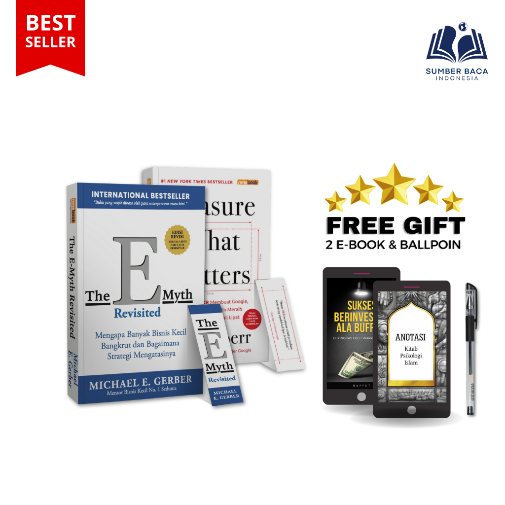Paket 2 Buku Bisnis & Manajemen | Measure What Matters & The E-Myth Revisited | Sumber Baca Indonesi