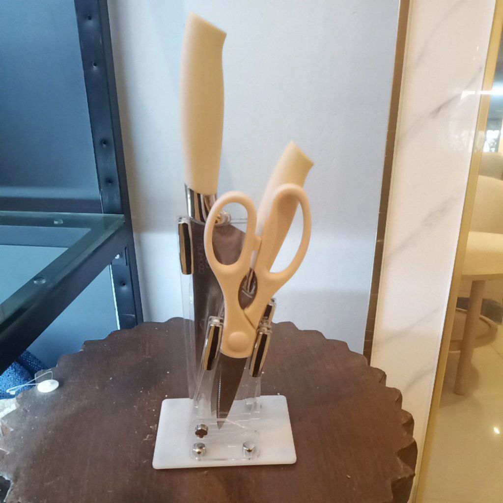 Knife Set with holder cooking color informa