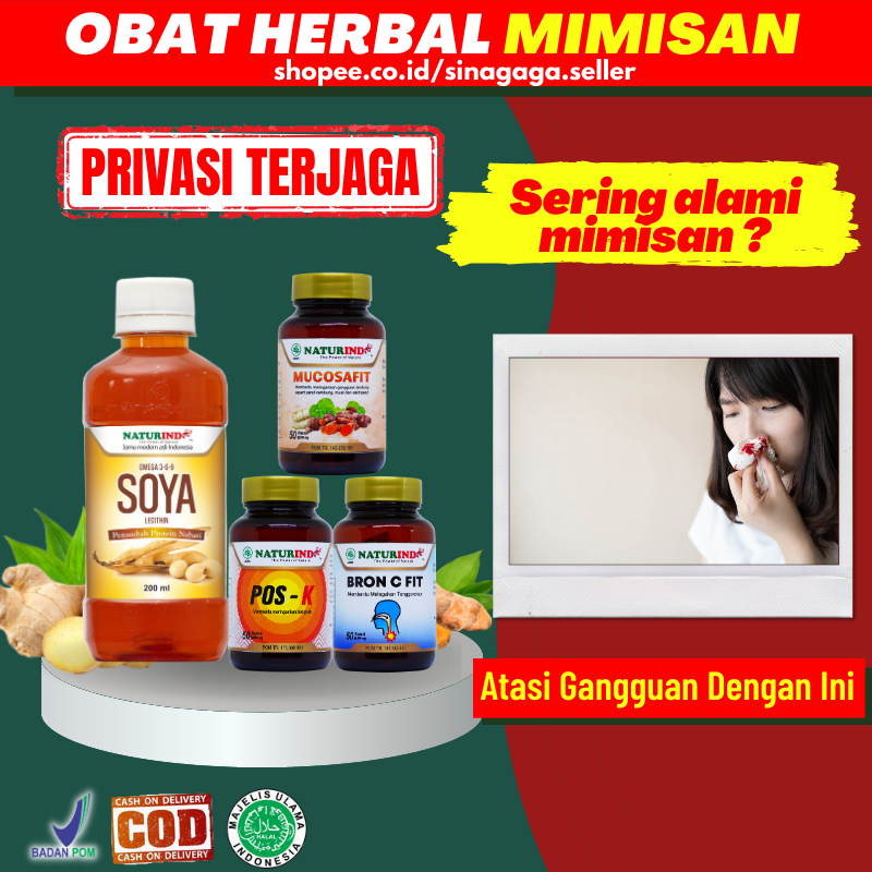 Obat Mimisan Sering Mimisen Hidung Berdarah Obat Herbal Gurah Radang Iritasi Infeksi Hidung Sinusiti