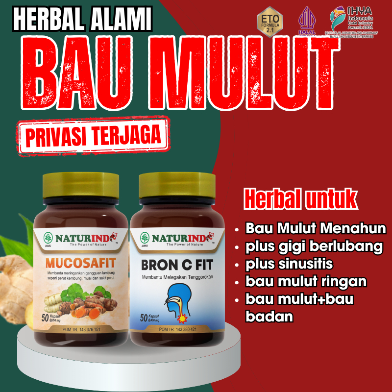 Obat Penghilang BAU MULUT Dan Nafas Permanen Menahun Ampuh Mucosafit Bron C Fit Untuk Bau Mulut Asam