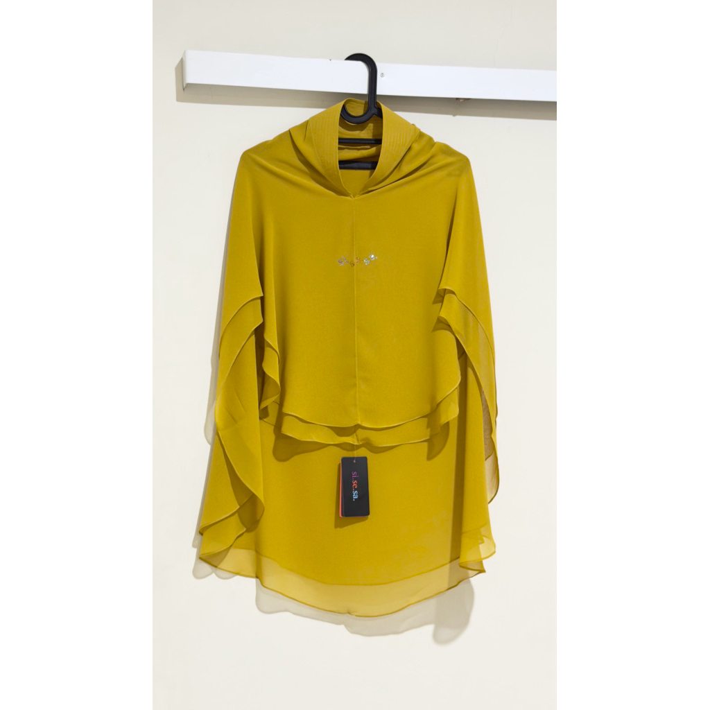 Khimar SISESA Short Zainah Lime Green (New wirh Tag)