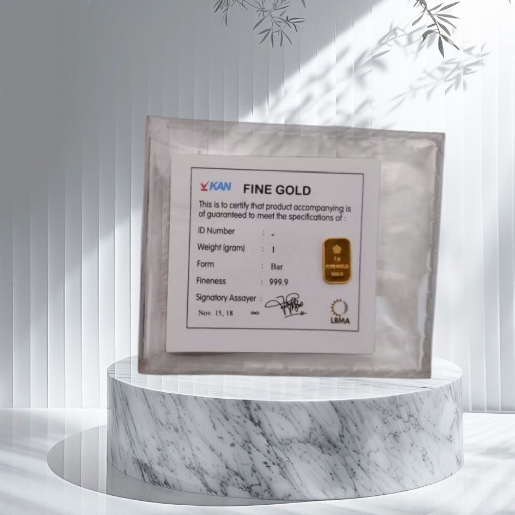 Logam Mulia Emas Antam Retro 1 Gram Vertikal/Potrait