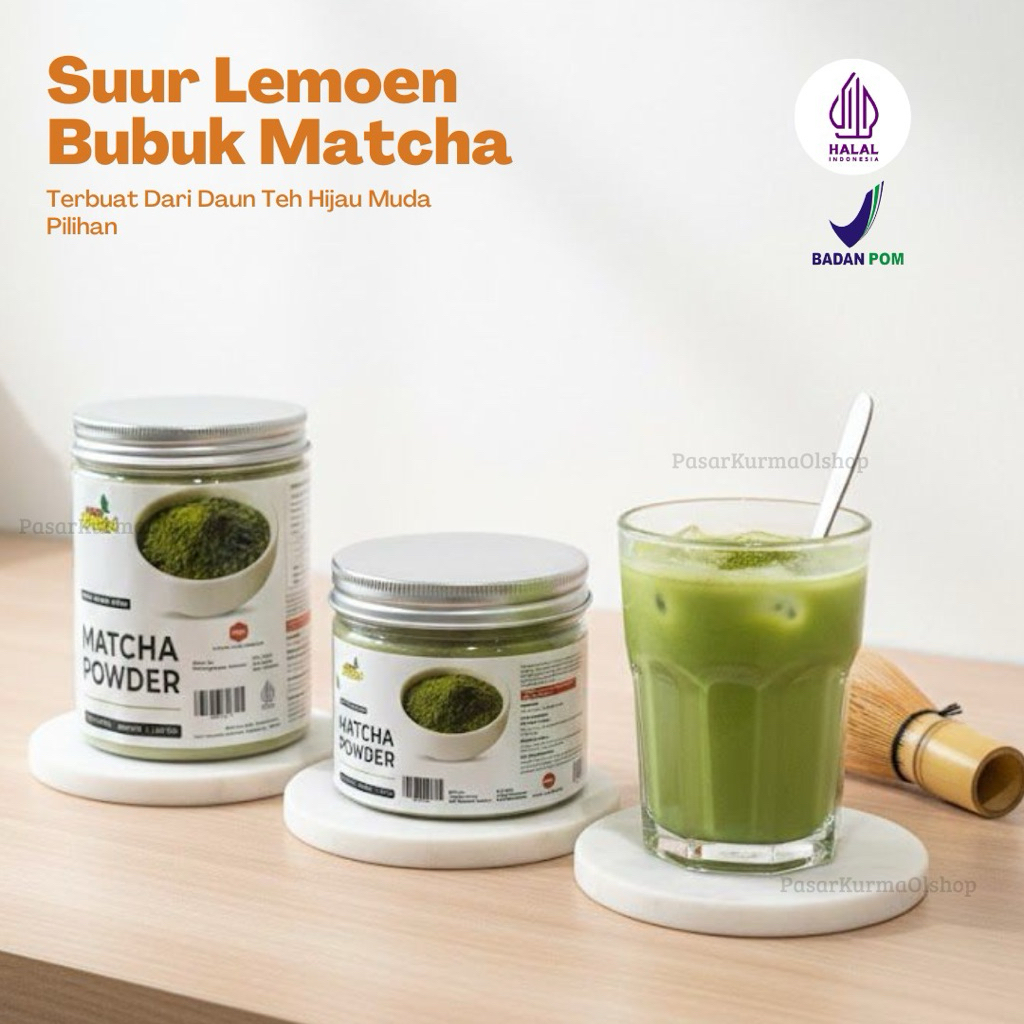 Bubuk Matcha 100% Daun Teh Hijau Pilihan