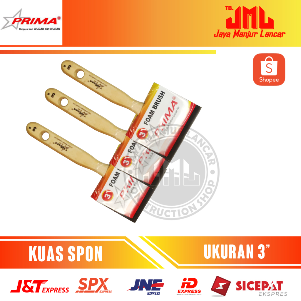 Kuas spon 3 inch/Kuas busa foam brush 3 inch