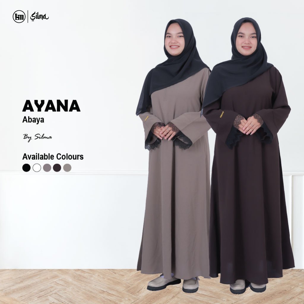 Silma-Ayana Gamis Abaya Arab Saudi Hitam Mewah Premium